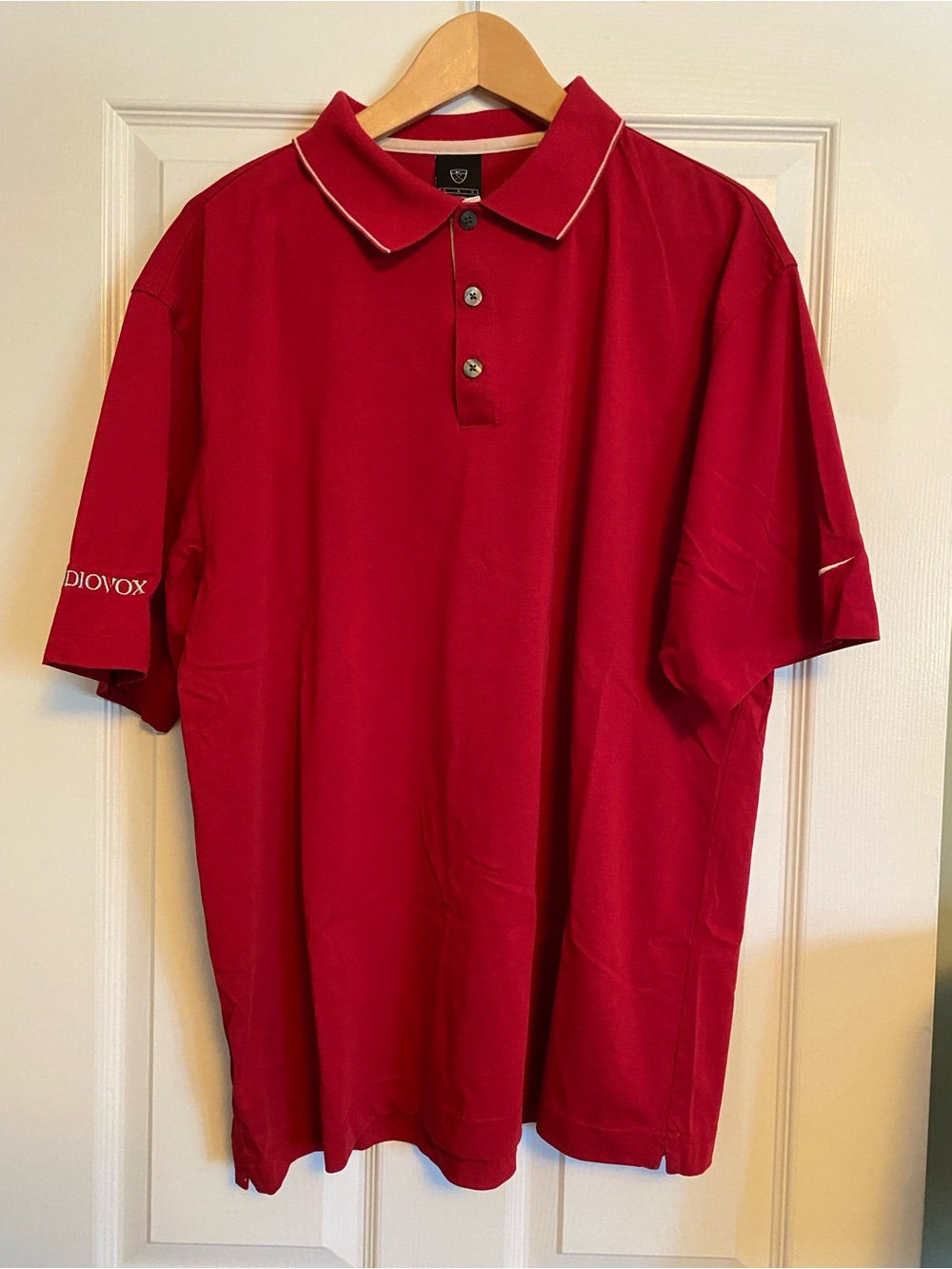 Men's Nike Golf Red Polo Shirt with Contrast Trim